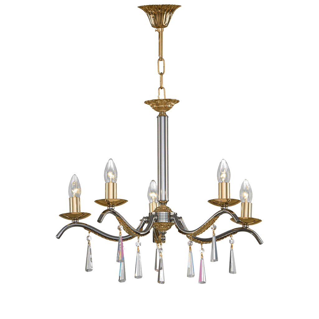 Classic gold and black crystal chandelier